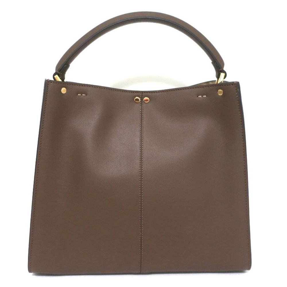FENDI PEEKABOO X-LITE MEDIUM TOTE BROWN LEATHER SHOULDER BAG NEW - Picture 7 of 16